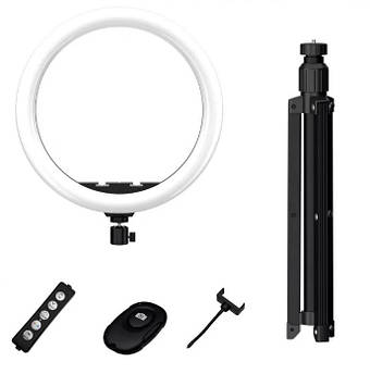 Лампа кільцева 31cm RGB USB штатив пульт тримач Lovely Stream 12“