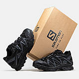Чоловічі кросівки Salomon XT-Quest ADV Black Advanced чорні шкіряні кросівки саломон хт квест адвансед, фото 3