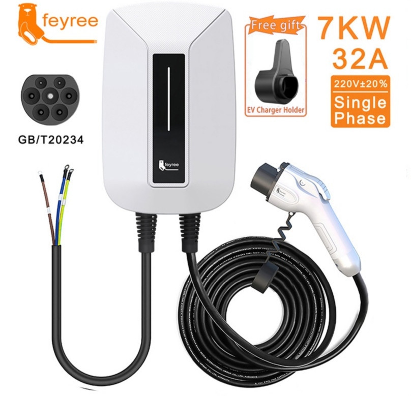 Зарядна станція GBT для електромобіля Feyree 7, 6 кВт 32А, фото 1