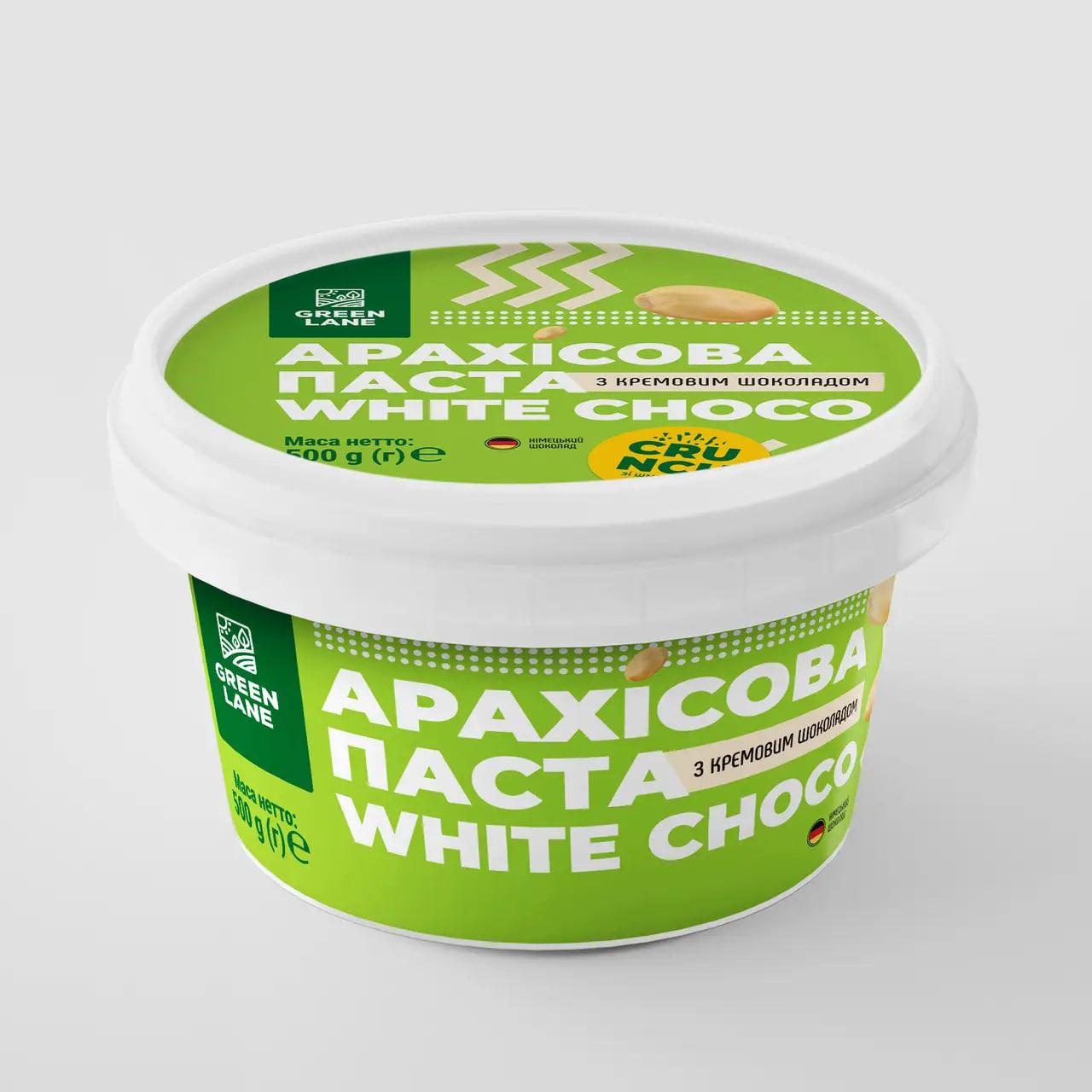 Арахісова паста-кранч Green Lane MILK CHOCO CRUNCH з білим шоколадом 500 г