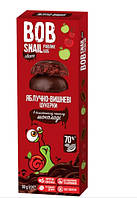 Натуральні цукерки Bob Snail Яблуко-Вишня у бельгійському чорному шоколаді 30 г