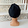 Шапка чалма з бавовняної плащівки для онко чорна MEMMI-1, фото 4