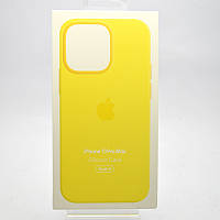 Чехол накладка Silicon Case с MagSafe Splash Screen для iPhone 13 Pro Max Canary Yellow/Желтый