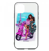Чехол накладка TPU Girls Case New для iPhone 7 Plus/iPhone 8 Plus №1 (Pink Scooter)