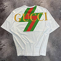 GC белая футболка мужская модная молодежная стильная брендовая хлопковая коттон Гуччи