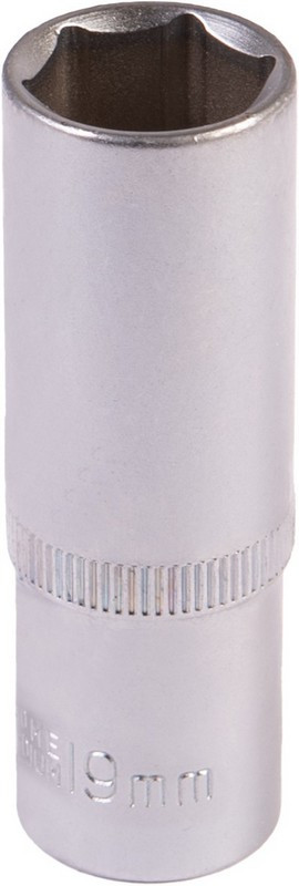 Насадка торцева 6-гранна подовжена MASTERTOOL 1/2" 19 мм CRV 78-0519