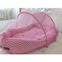 Дитяче ліжечко Portable Baby Bed з москітною сіткою, Кокон для новонародженого, фото 5