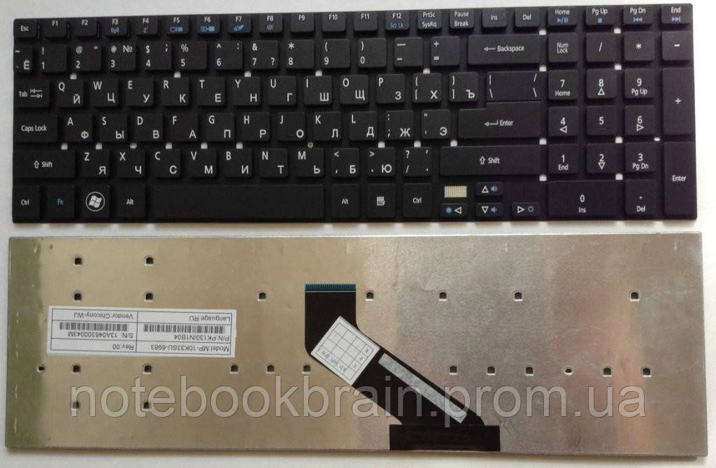 Клавіатура ACER Aspire E17 ES1-512 ES1-711 ES1-711G E5-572 E5-511 E5-511P E5-521 E5-521 E5-551G