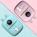 Портативний міні принтер Bluetooth для смартфона Mini Printer D7 Рожевий, фото 7