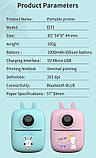 Портативний міні принтер Bluetooth для смартфона Mini Printer D7 Рожевий, фото 4