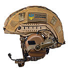 Шолом тактичний Fast TEAM WENDY Helmet NIJ IIIA + Навушники Earmor M32 MOD3 з чебурашкою + кавер, фото 2