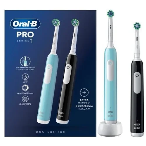 Набір електричних зубних щіток Braun Oral-B Pro Series 1 Black+Blue