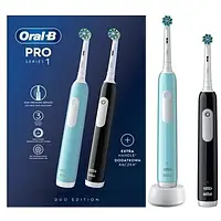 Набор электрических зубных щеток Braun Oral-B Pro Series 1 Black+Blue