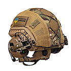 Шолом тактичний Fast TEAM WENDY Helmet NIJ IIIA + Навушники Earmor M32 MOD3 з чебурашкою + кавер, фото 5