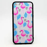 Чехол накладка Glass Case для iPhone 7/iPhone 8/iPhone SE 2020 Flamingo