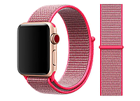 Ремешок нейлоновый для iWatch 38mm/40mm/41mm Nylon Design Crimson Pink