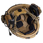 Шолом тактичний Fast TEAM WENDY Helmet NIJ IIIA + Навушники Earmor M32 MOD3 з чебурашкою + кавер, фото 3