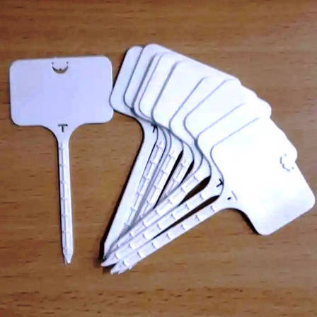 Садові таблички-бірки для маркування рослин (білі) 10 шт, фото 1