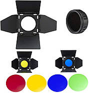 Шторки, стільники з набором фільтрів Godox BD-10 Kit для AD300Pro, фото 2