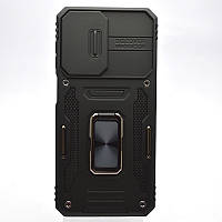 Чехол противоударный с кольцом Armor Case CamShield для Samsung M13/M23 Galaxy M135/M236 Black