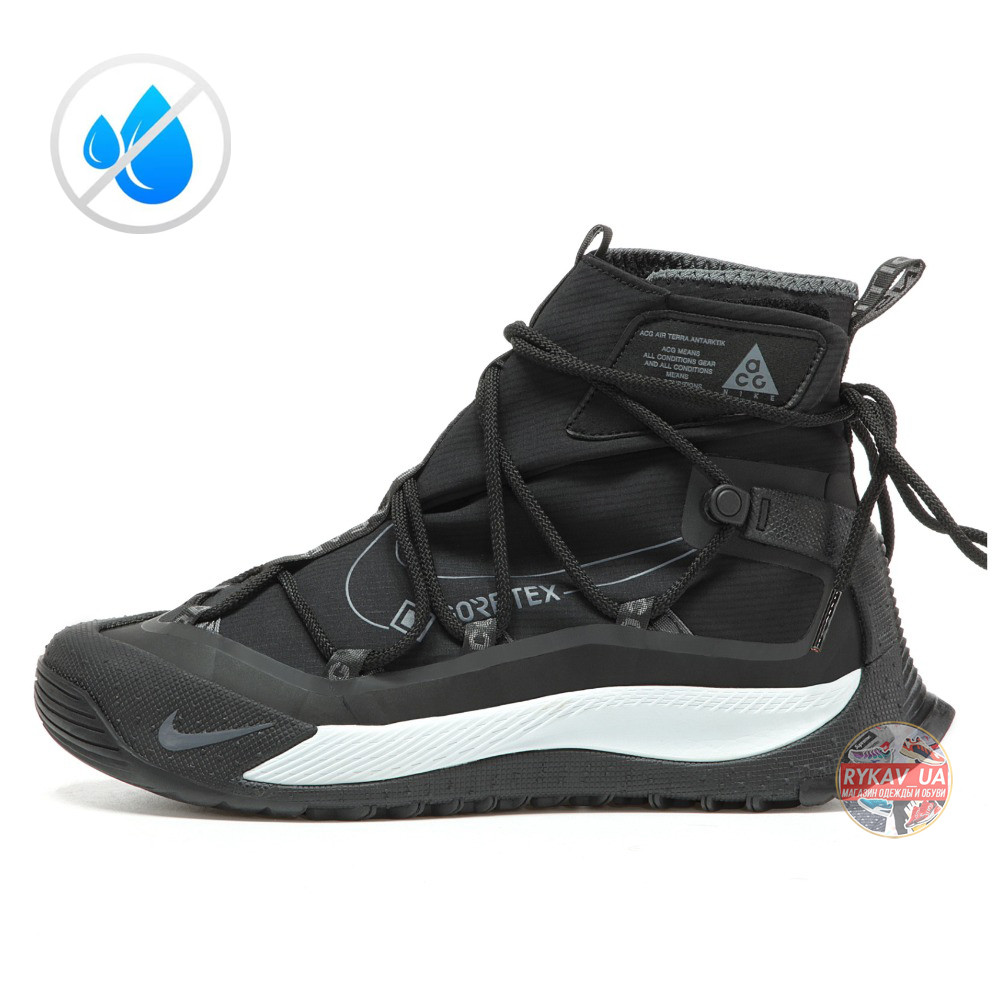 Чоловічі кросівки Nike ACG Terra Antarktik Gore-Tex Black, чорні кросівки найк асг терра антарктік гор текс чорно-білі, фото 1