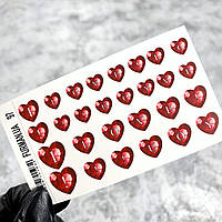 Слайдер-дизайн, водные наклейки для ногтей ко Дню влюбленных - 97