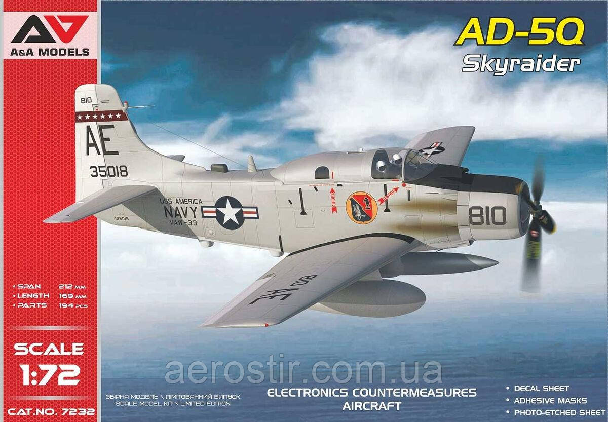 AD-5Q Sky Raider (ECM Version) 1/72 A&A Models 7232