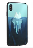 Чехол накладка Glass Design для iPhone X/iPhone Xs Ice