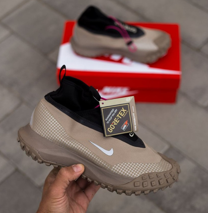 Зимові кросівки Nike ACG Mountain Fly Low "Fossil" теплі осінь-зима високі бежеві. Фото наживо, фото 1