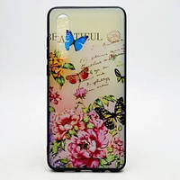 Чехол накладка Glass Case для Huawei P30 Butterfly