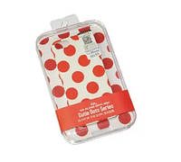 Чехол накладка ARU Cutie Dots Series для iPhone 5/5S White+red dots