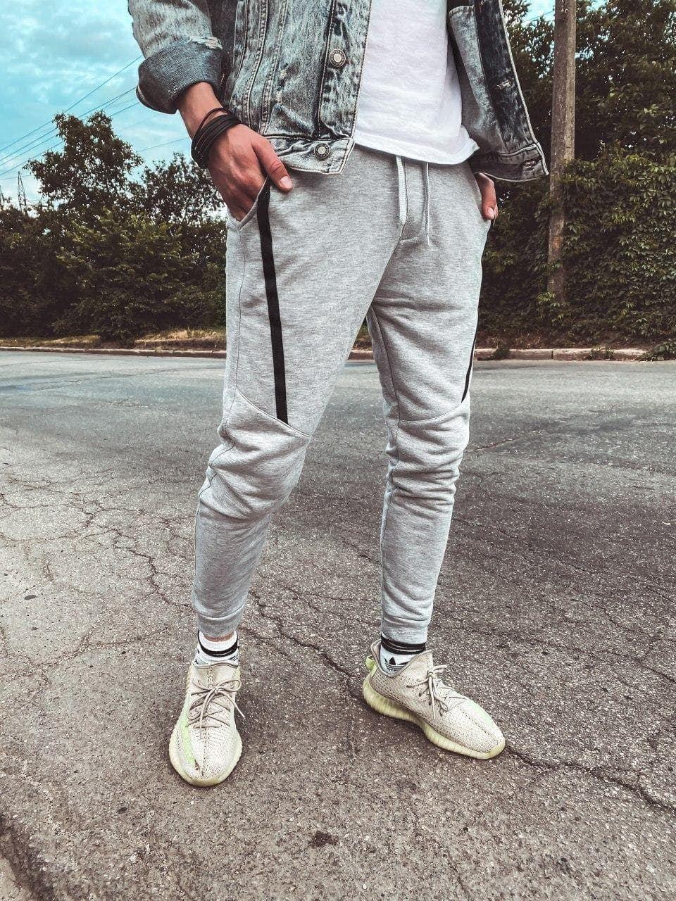 Спортивні штани чоловічі весна-осінь сірі Centr, фото 1