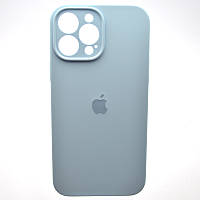 Силиконовый чехол накладка Silicon Case Full Camera для iPhone 13 Pro Max New Sky Blue