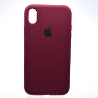 Чехол накладка Silicon Case Full Cover для iPhone Xr Marsala