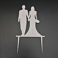 2 шт Деревянный топпер для свадебного торта, 14х9 см, арт. TPR-006 Код/Артикул 84 TPR-006