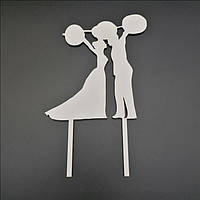 2 шт Деревянный топпер для свадебного торта, 14х13 см, арт. TPR-009 Код/Артикул 84 TPR-009