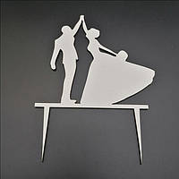 2 шт Деревянный топпер для свадебного торта, 14х14 см, арт. TPR-011 Код/Артикул 84 TPR-011
