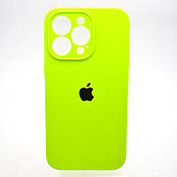 Силиконовый чехол накладка Silicon Case Full Camera для iPhone 13 Pro Fluorescent Green