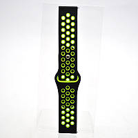 Силіконовий кольоровий ремінець для розумного годинника Xiaomi Amazfit Bip/Samsung 20mm Nike Design Black Green