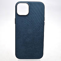 Чехол накладка Silicon Case FiveWoven с MagSafe для iPhone 15 Plus Pacific Blue