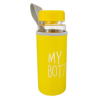 Пляшка My Bottle пластикова жовтого кольору з чохлом Код/Артикул 84 AR-450.2