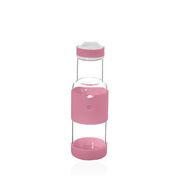 Пляшка з гачком скляна рожевого кольору Код/Артикул 84 AR-02.2