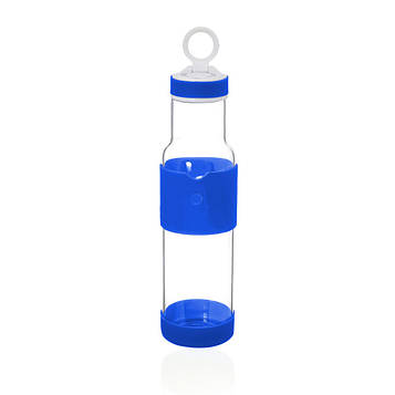 Пляшка з гачком скляна синього кольору Код/Артикул 84 AR-01.3