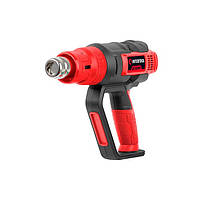 Фен INTERTOOL WT-1030 технічний 2000 Вт, 3 режими, плавне регулювання, 50-600 °C, 250-500 л/хв., 4 насадки, скребок, кейс, фото 4