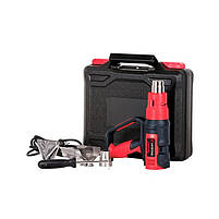Фен INTERTOOL WT-1030 технічний 2000 Вт, 3 режими, плавне регулювання, 50-600 °C, 250-500 л/хв., 4 насадки, скребок, кейс, фото 5