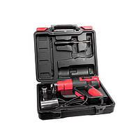 Фен INTERTOOL WT-1030 технічний 2000 Вт, 3 режими, плавне регулювання, 50-600 °C, 250-500 л/хв., 4 насадки, скребок, кейс, фото 6
