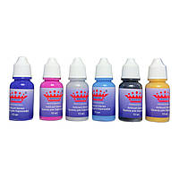 Набір фарб для аерографа 6 шт Master Professional по 10 мл