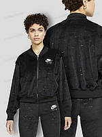 Жіноча велюрова кофта Nike Air velour bomber jacket in black