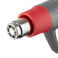 Фен INTERTOOL DT-2420 технiчний, 2000 Вт, 3 режими, 60-600 °С, 300-500 л/хв., фото 4