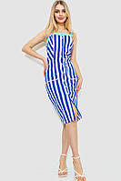 Женское платье в полоску сезон лето-демисезон цвет сине-белый размер S FG_01385